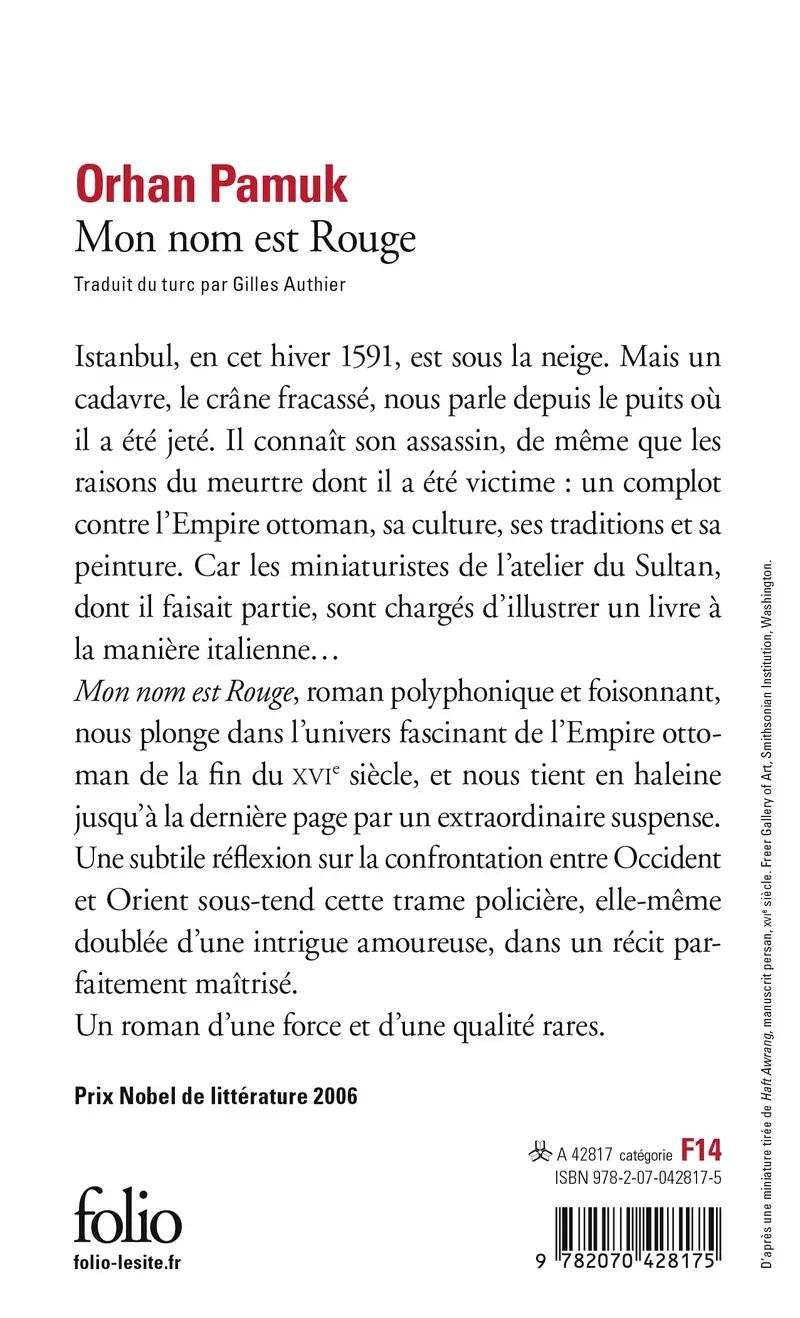 Mon nom est Rouge - Orhan Pamuk