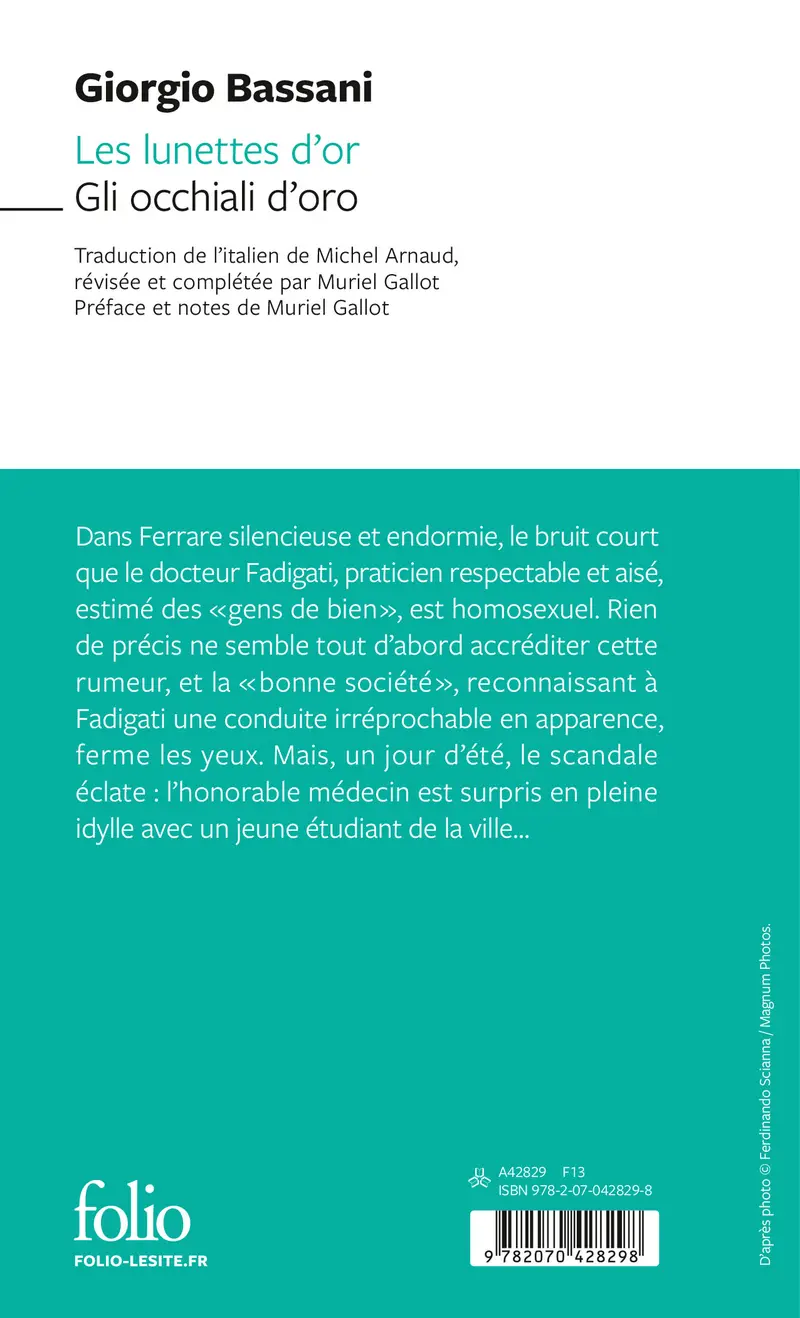 Les lunettes d'or/Gli occhiali d'oro - Giorgio Bassani Les lunettes d'or/Gli occhiali d'oro - Giorgio Bassani