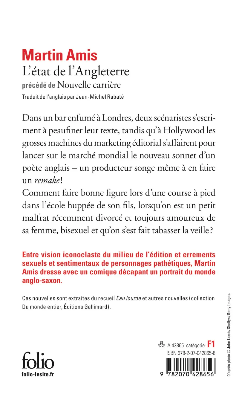 L'État de l'Angleterre précédé de Nouvelle carrière - Martin Amis