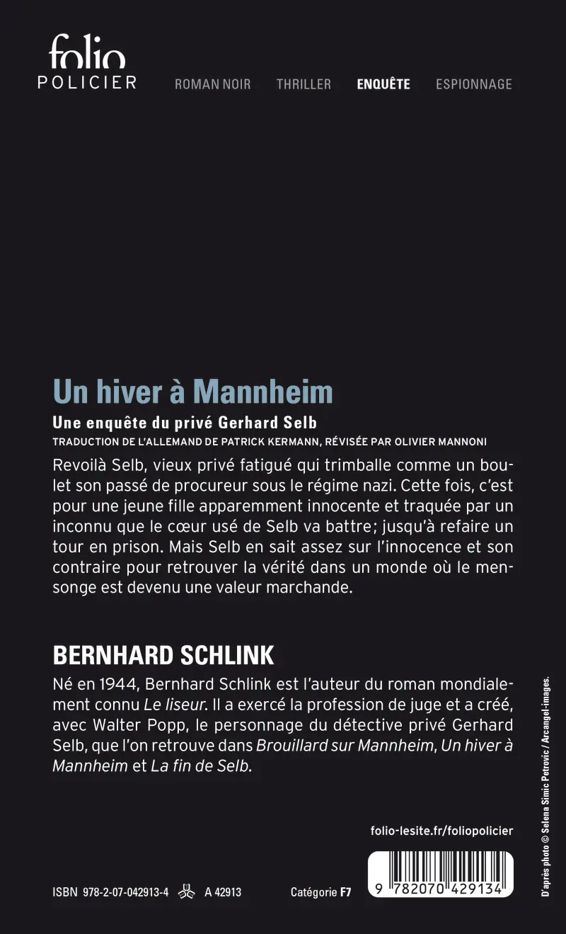 Un hiver à Mannheim - Bernhard Schlink