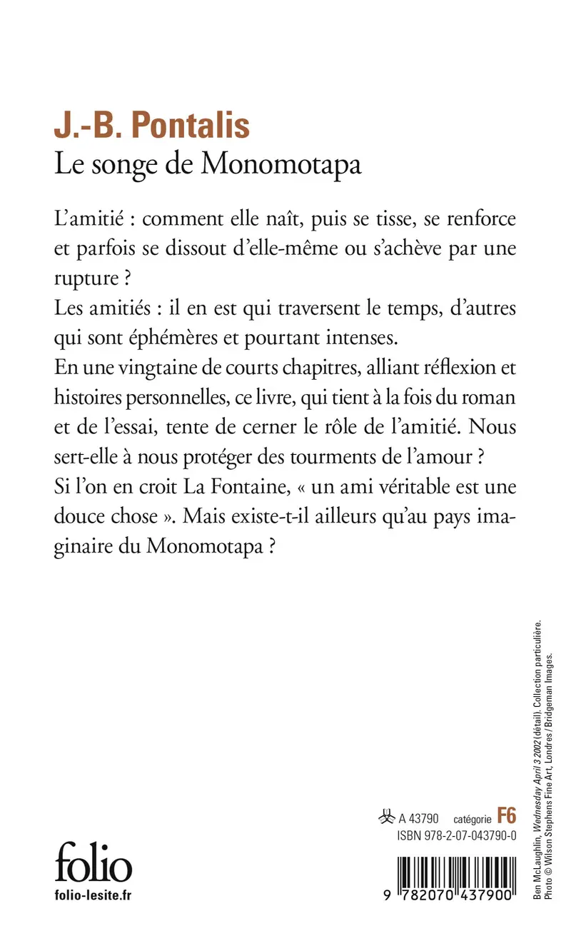 Le songe de Monomotapa - J.-B. Pontalis