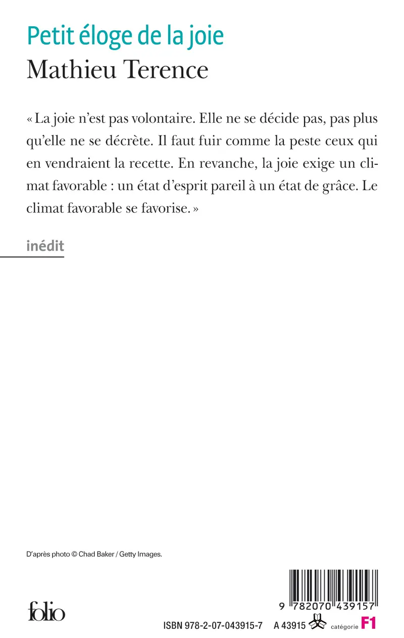 Petit éloge de la joie - Mathieu Terence