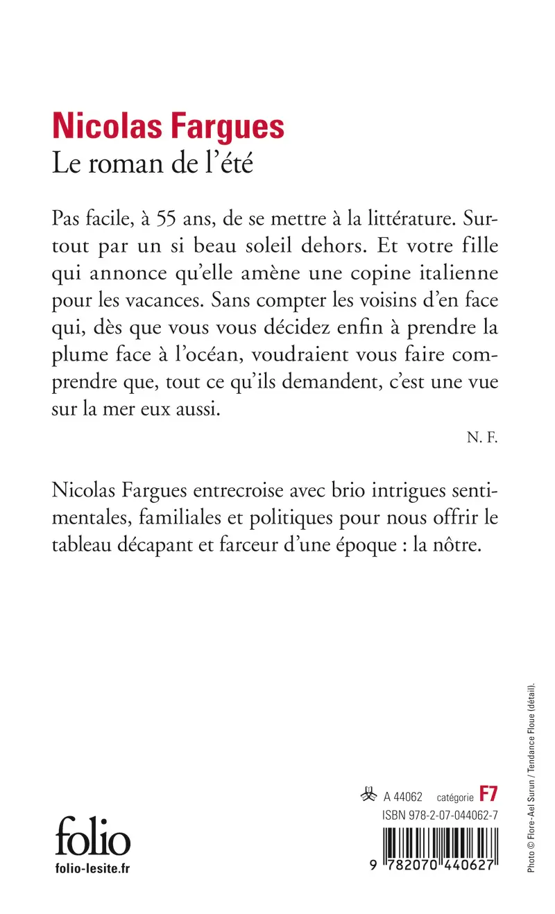 Le roman de l'été - Nicolas Fargues