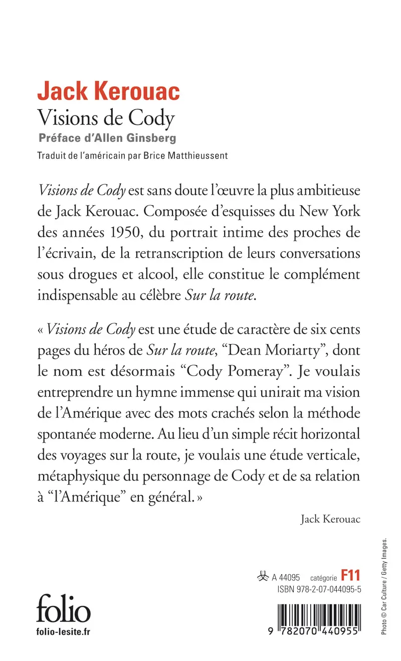 Visions de Cody - Jack Kerouac