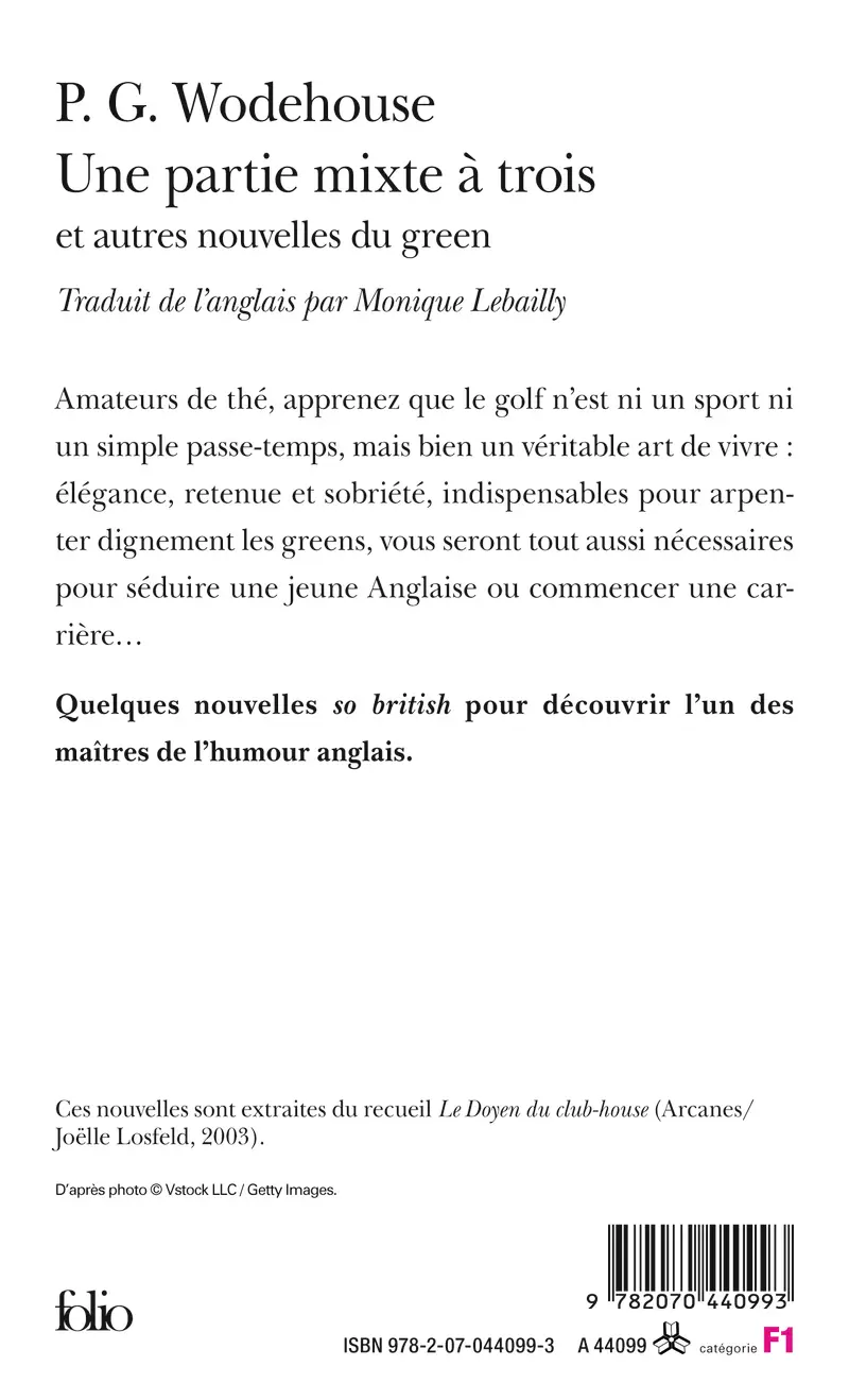 Une partie mixte à trois et autres nouvelles du green - P. G. Wodehouse