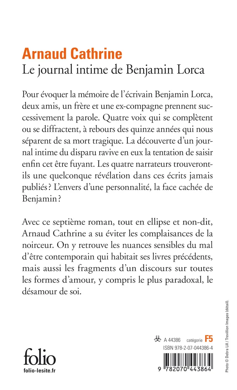 Le journal intime de Benjamin Lorca - Arnaud Cathrine