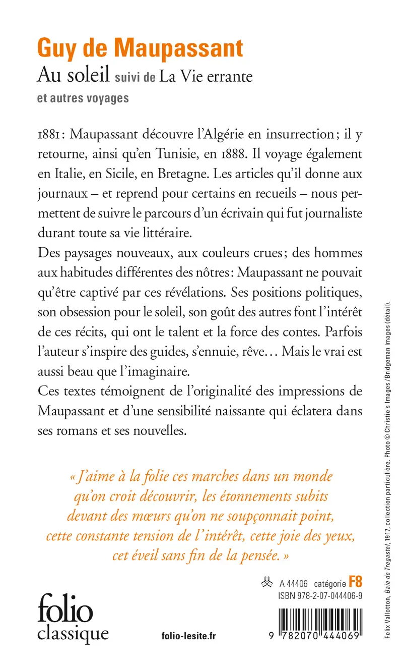 Au soleil suivi de La Vie errante et autres voyages - Guy de Maupassant