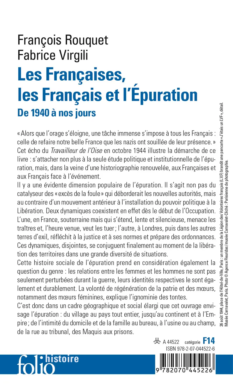Les Françaises, les Français et l'Épuration - François Rouquet - Fabrice Virgili