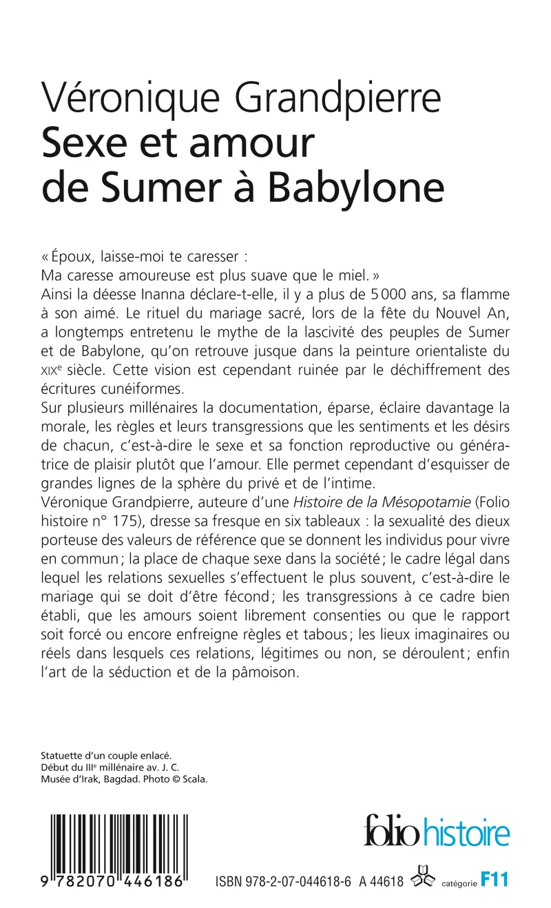 Sexe et amour de Sumer à Babylone - Véronique Grandpierre