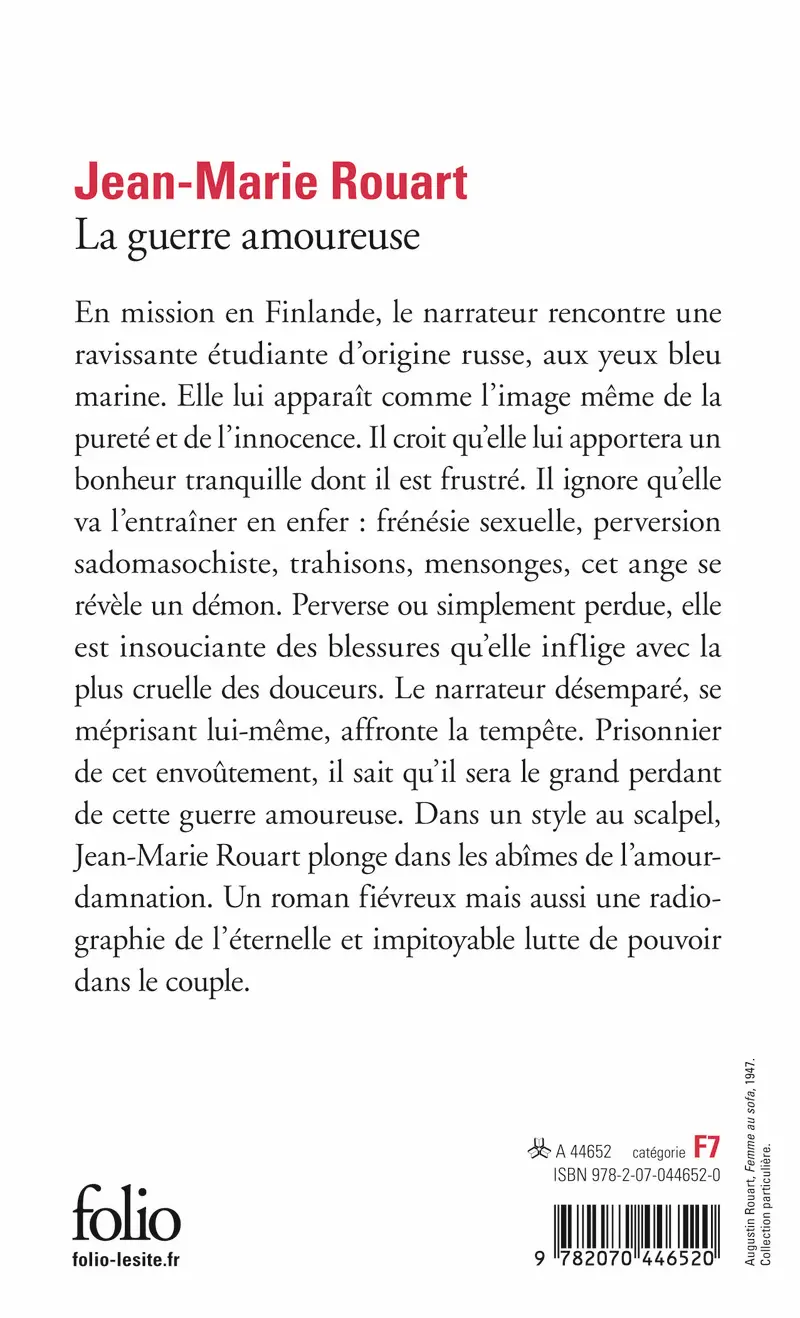 La guerre amoureuse - Jean-Marie Rouart