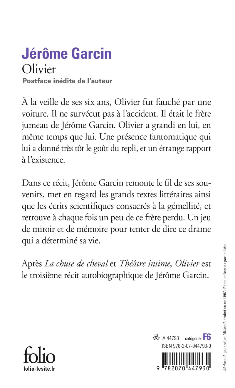 Olivier - Jérôme Garcin
