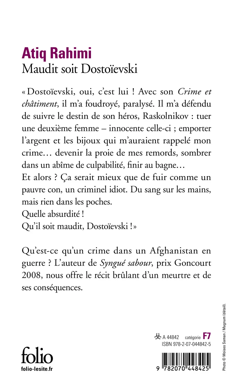 Maudit soit Dostoïevski - Atiq Rahimi