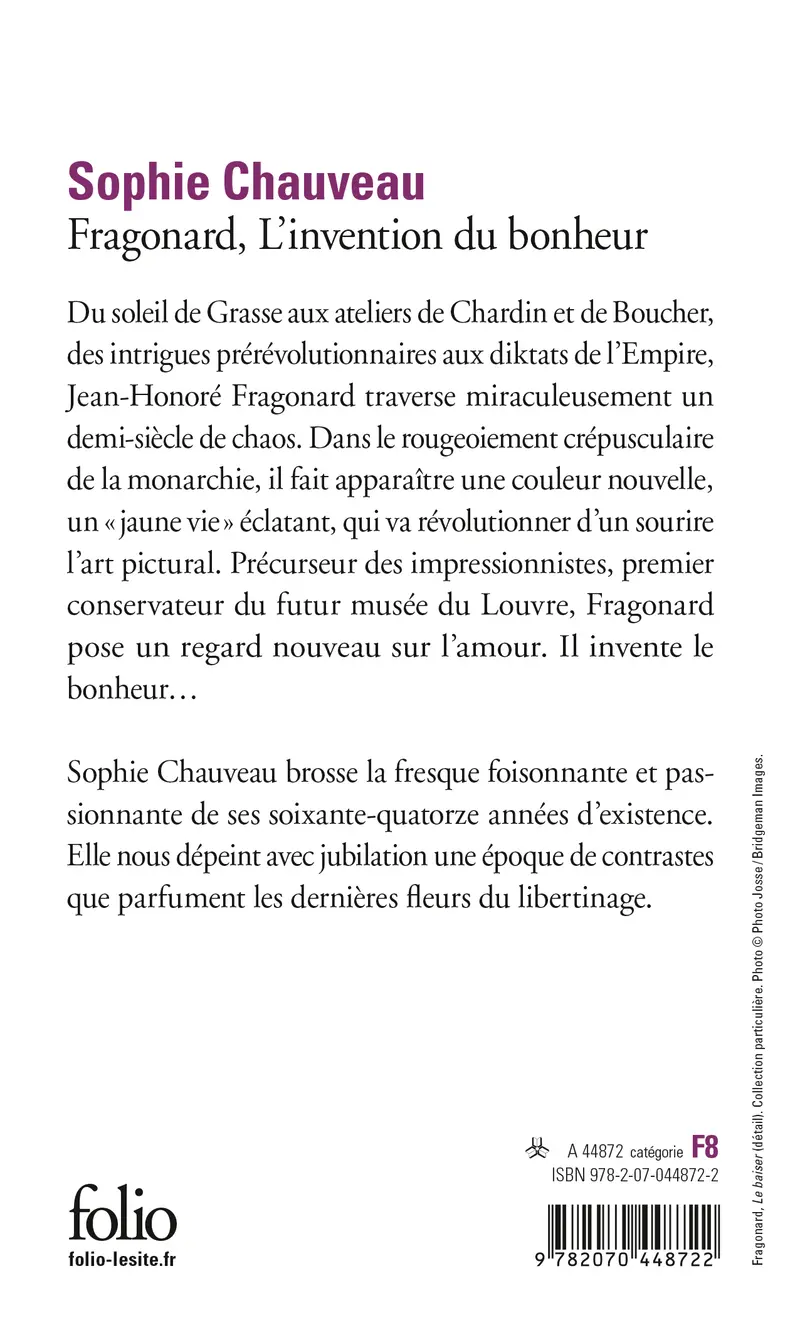Fragonard, l'invention du bonheur - Sophie Chauveau