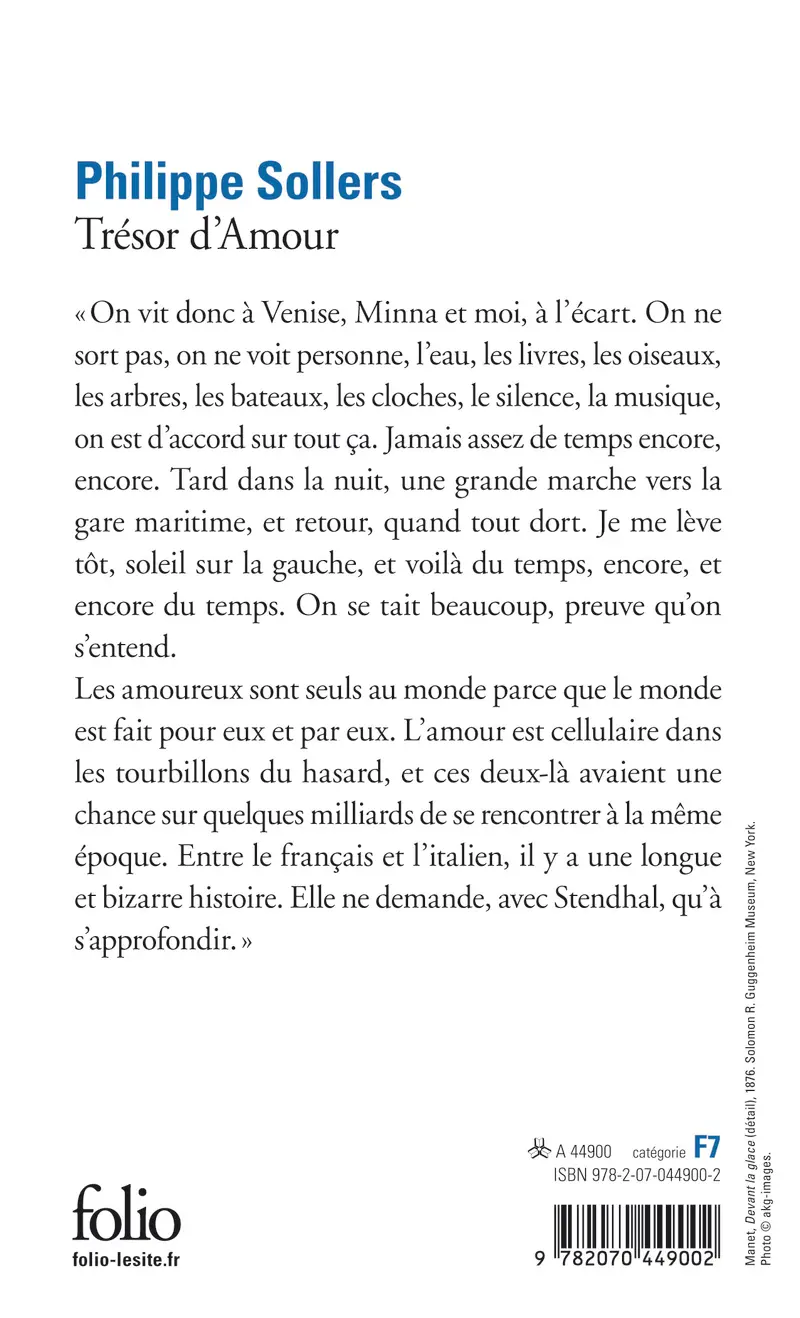 Trésor d'Amour - Philippe Sollers