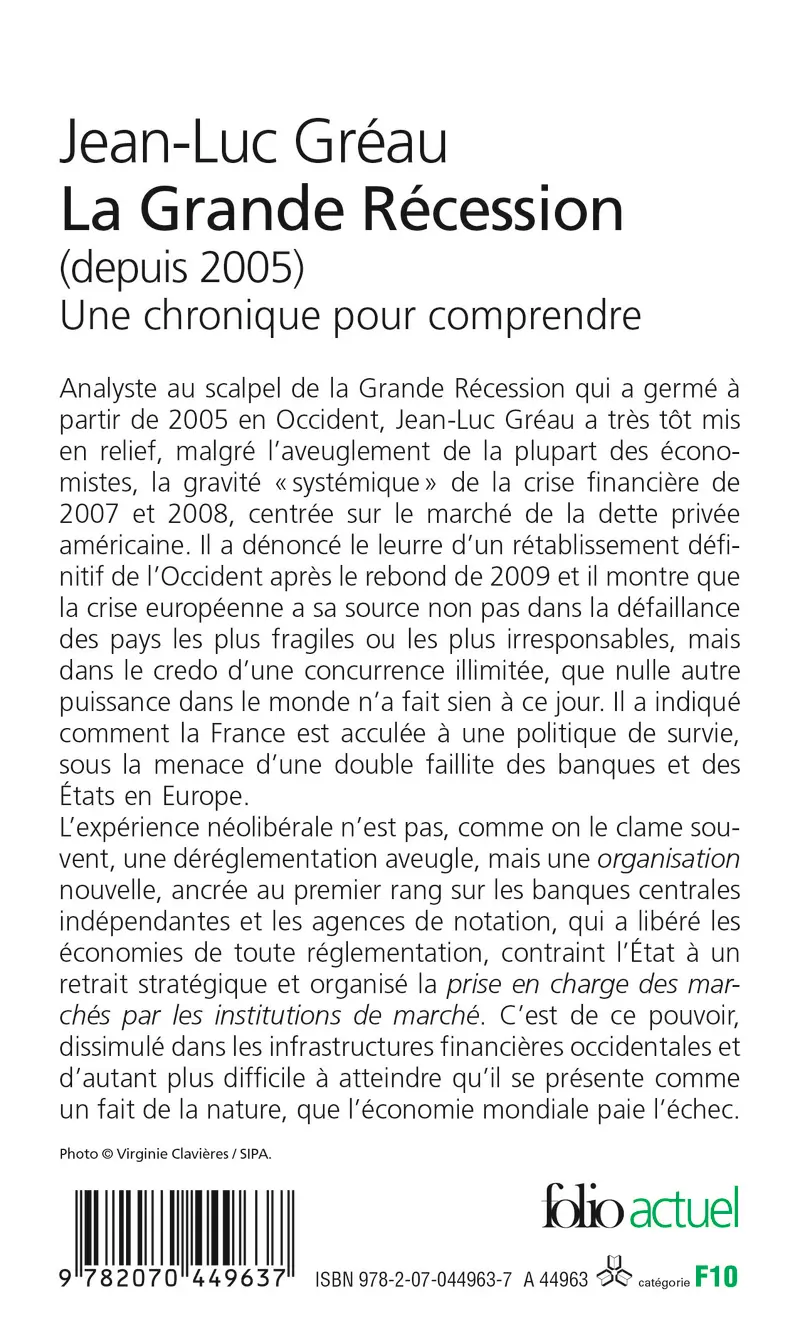 La Grande Récession (depuis 2005) - Jean-Luc Gréau