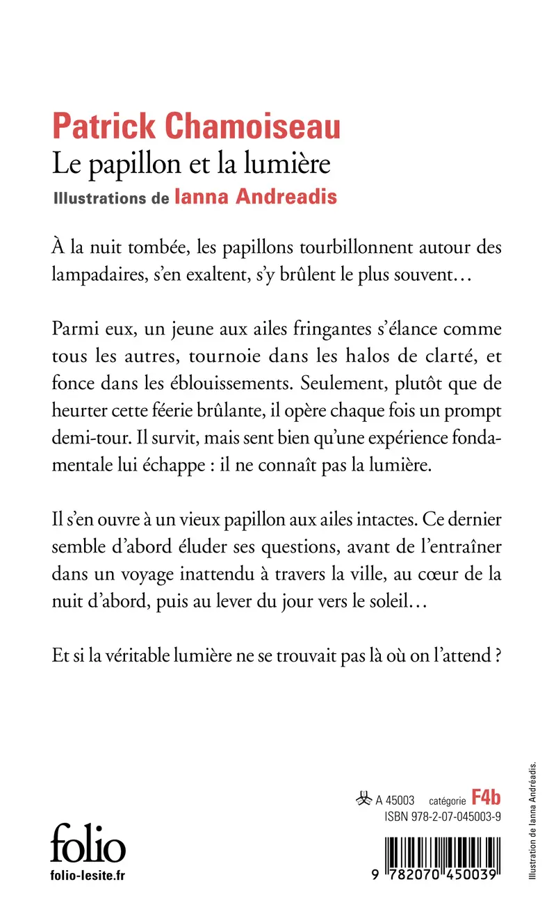 Le papillon et la lumière - Patrick Chamoiseau - Ianna Andreadis