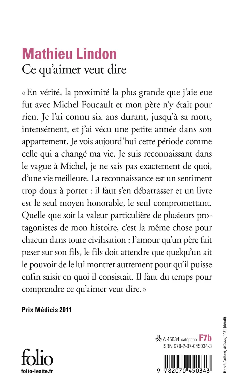 Ce qu'aimer veut dire - Mathieu Lindon