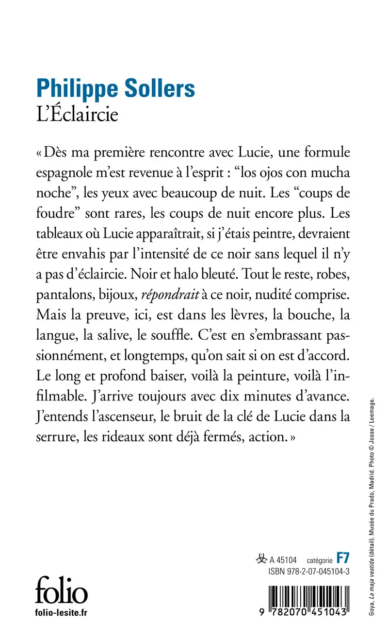 L'Éclaircie - Philippe Sollers