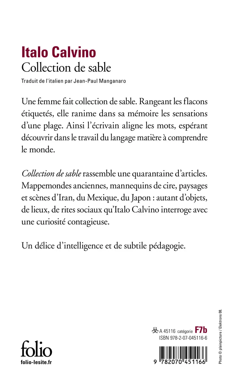 Collection de sable - Italo Calvino