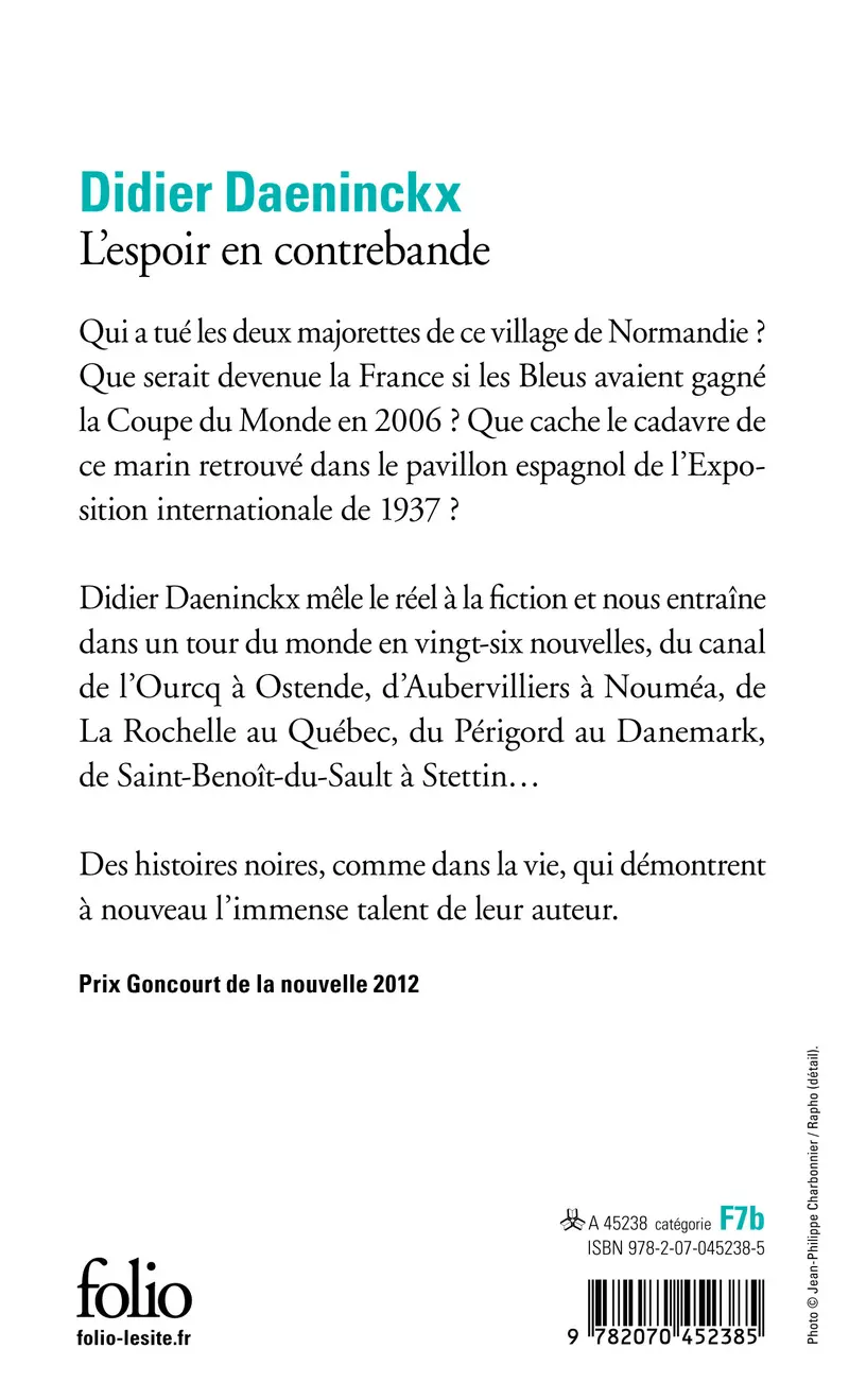 L'espoir en contrebande - Didier Daeninckx