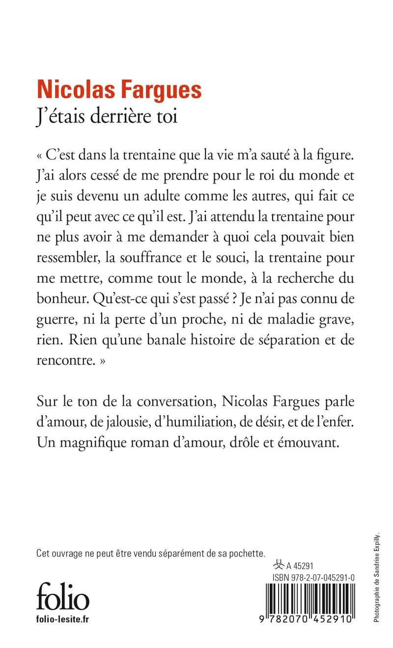 J'étais derrière toi - Nicolas Fargues