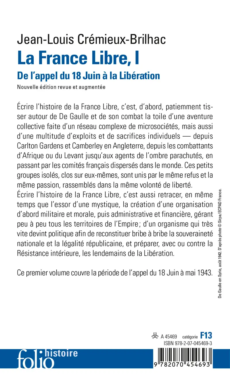 La France Libre - 1 - Jean-Louis Crémieux-Brilhac