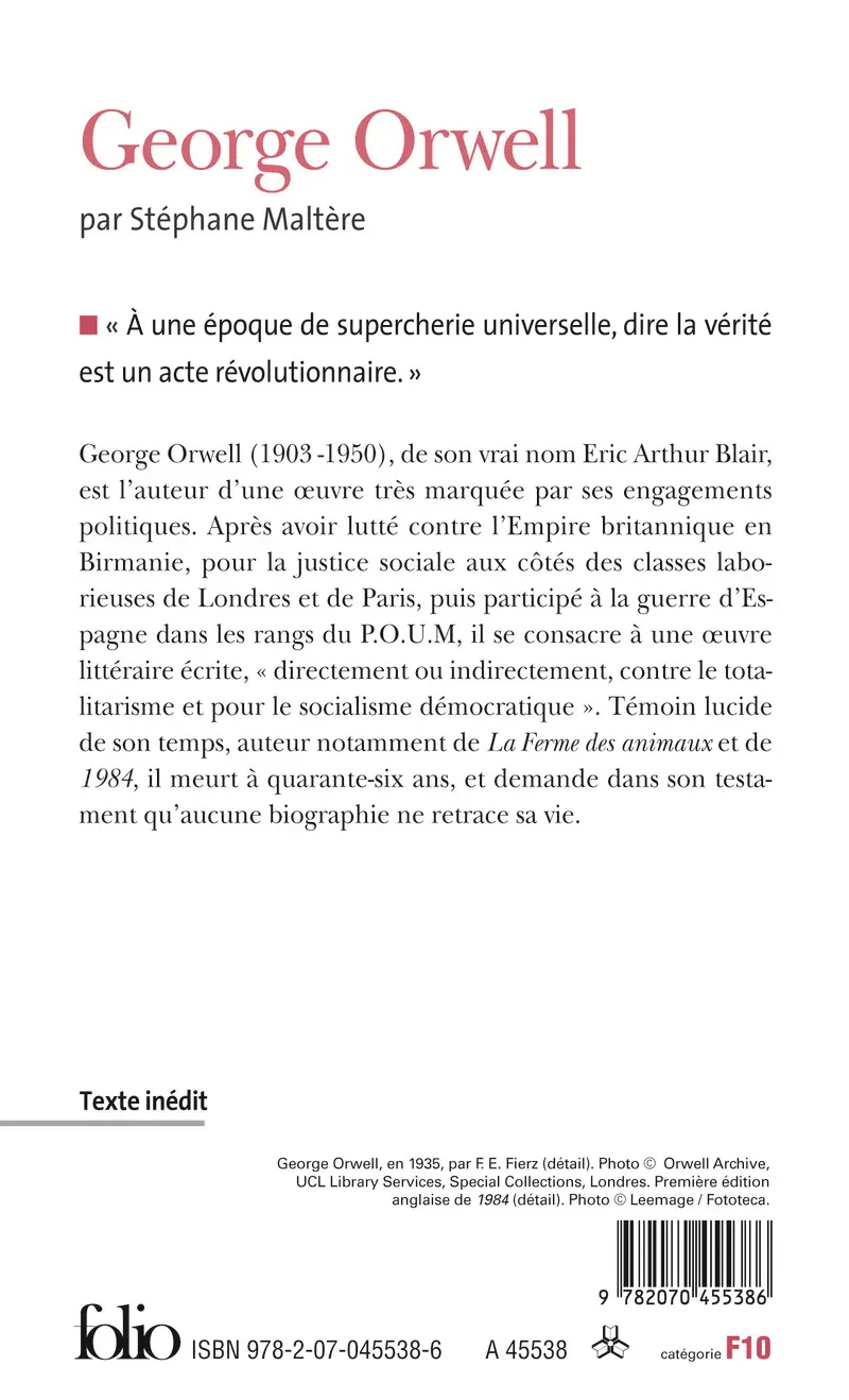 George Orwell - Stéphane Maltère