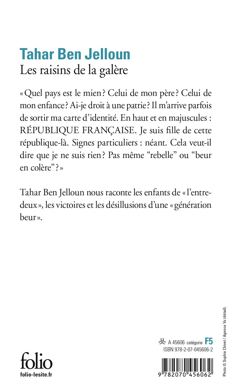 Les raisins de la galère - Tahar Ben Jelloun