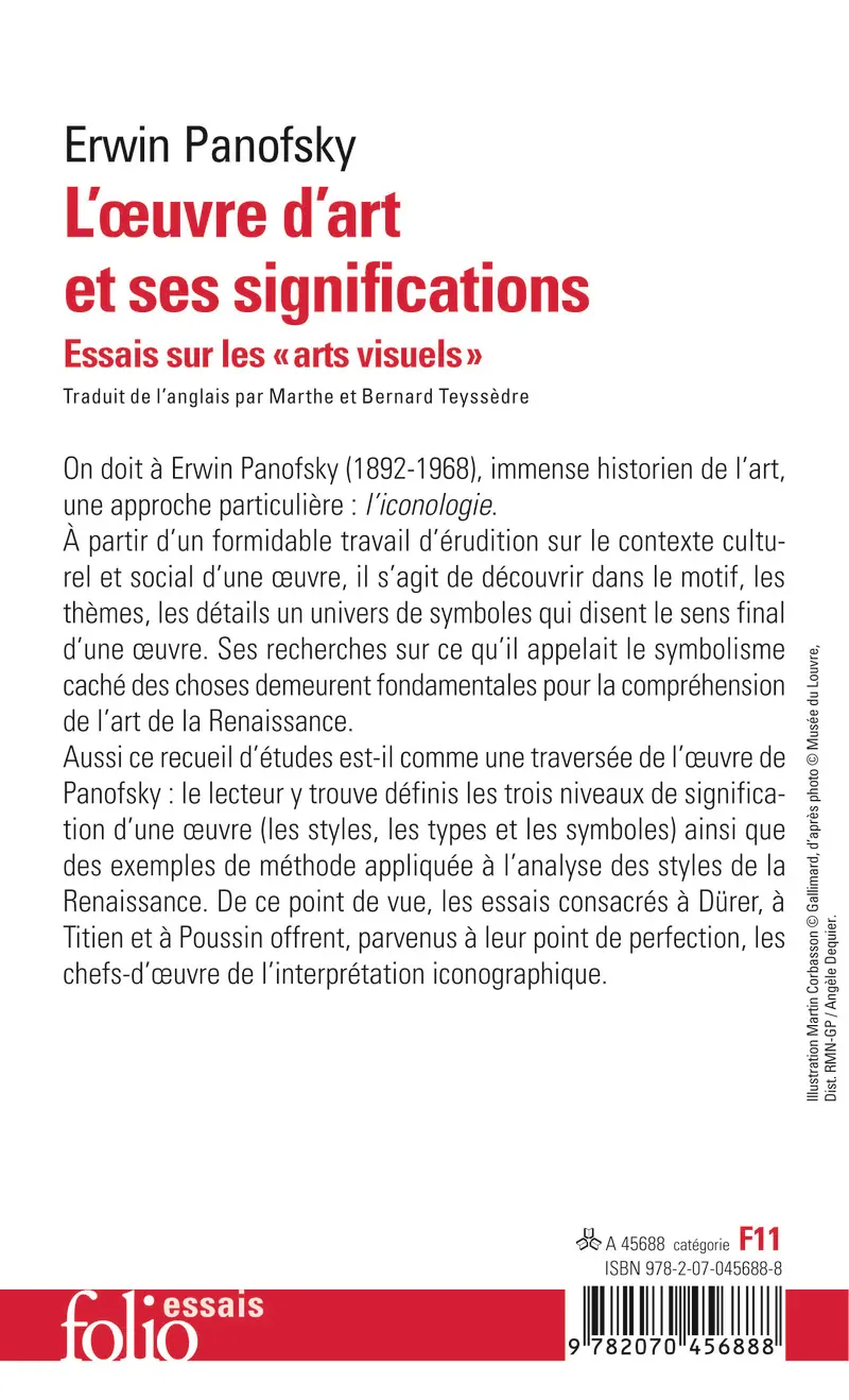 L'œuvre d'art et ses significations - Erwin Panofsky