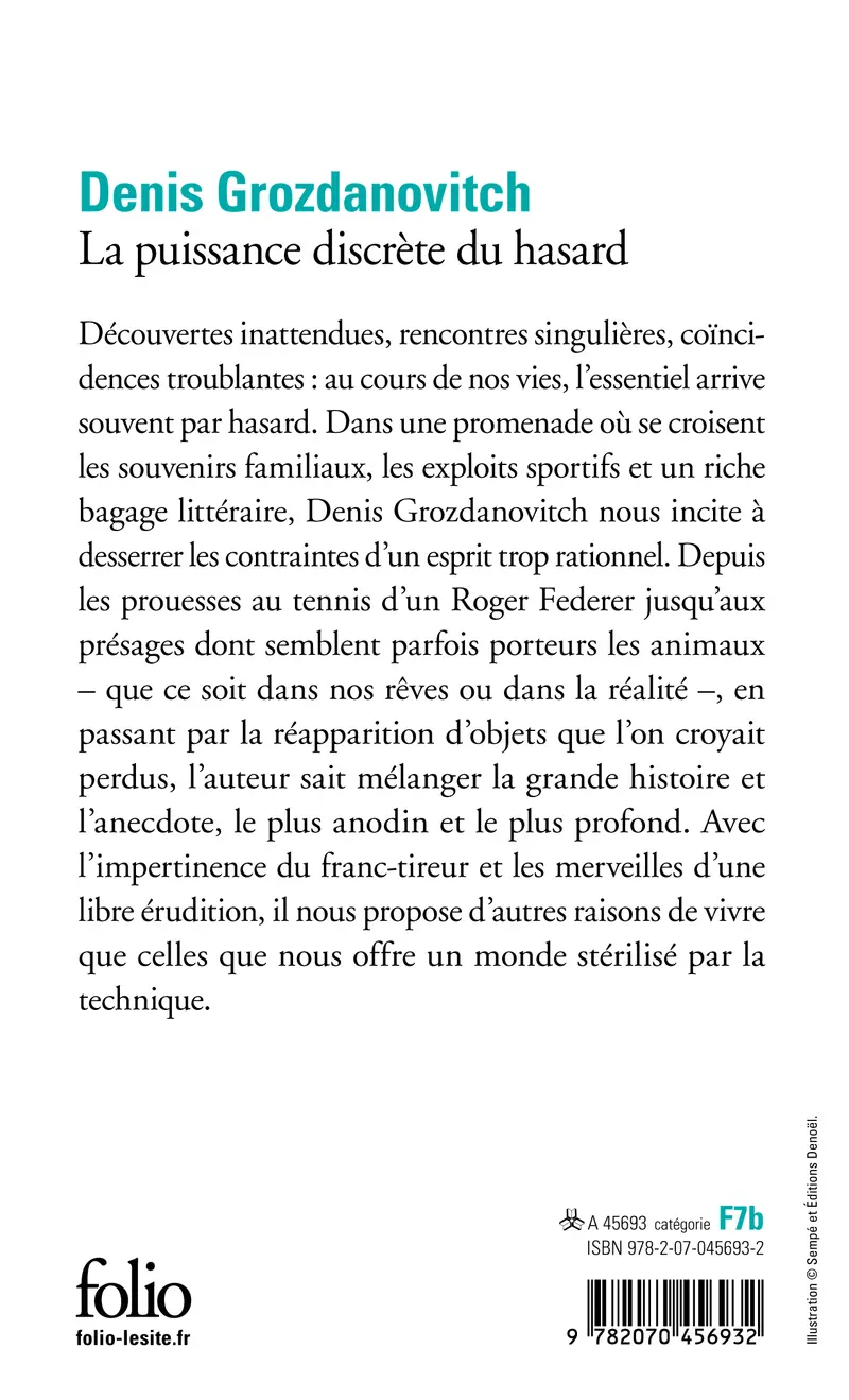 La puissance discrète du hasard - Denis Grozdanovitch