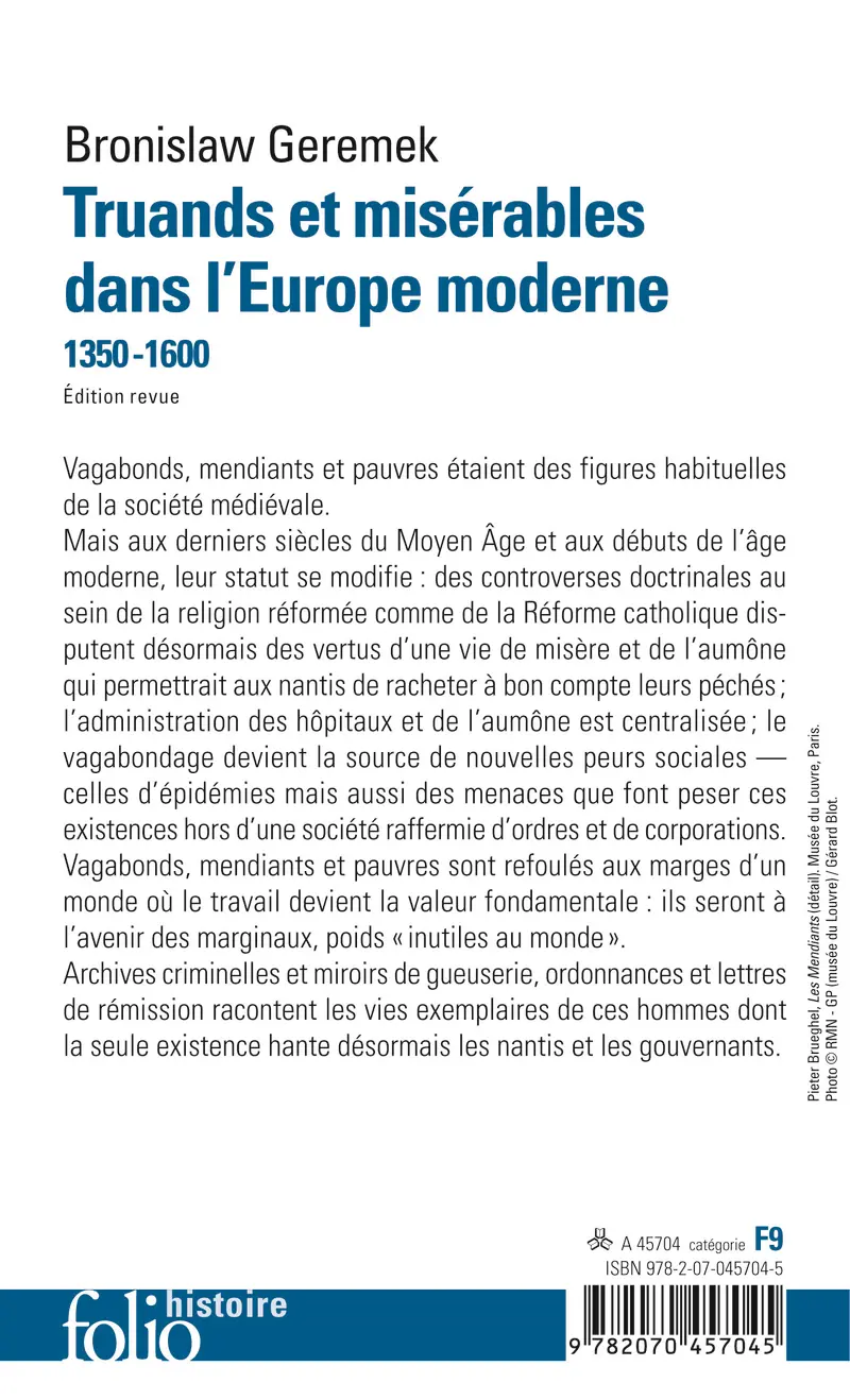 Truands et misérables dans l'Europe moderne - Bronislaw Geremek