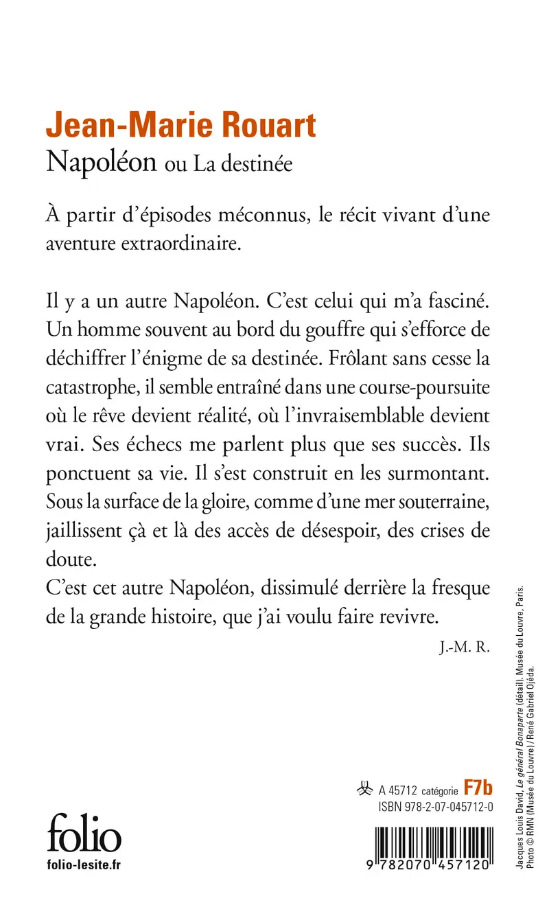 Napoléon ou La destinée - Jean-Marie Rouart