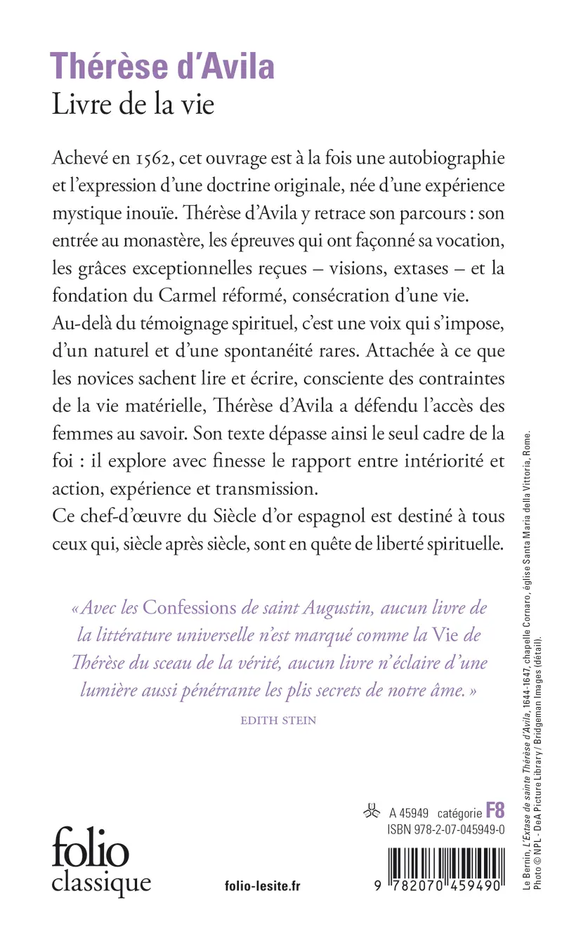 Livre de la vie - Thérèse d'Avila