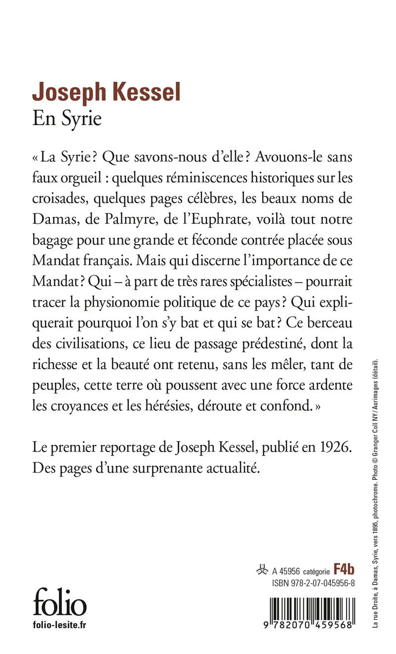 En Syrie - Joseph Kessel