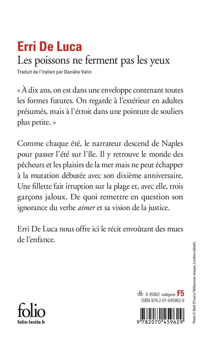 Les poissons ne ferment pas les yeux - Erri De Luca