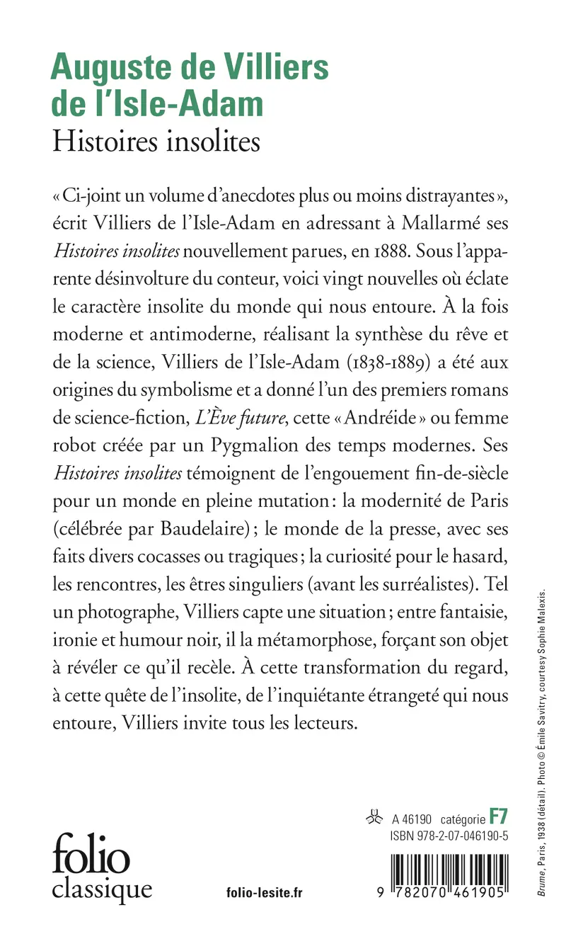 Histoires insolites - Auguste de Villiers de l'Isle-Adam