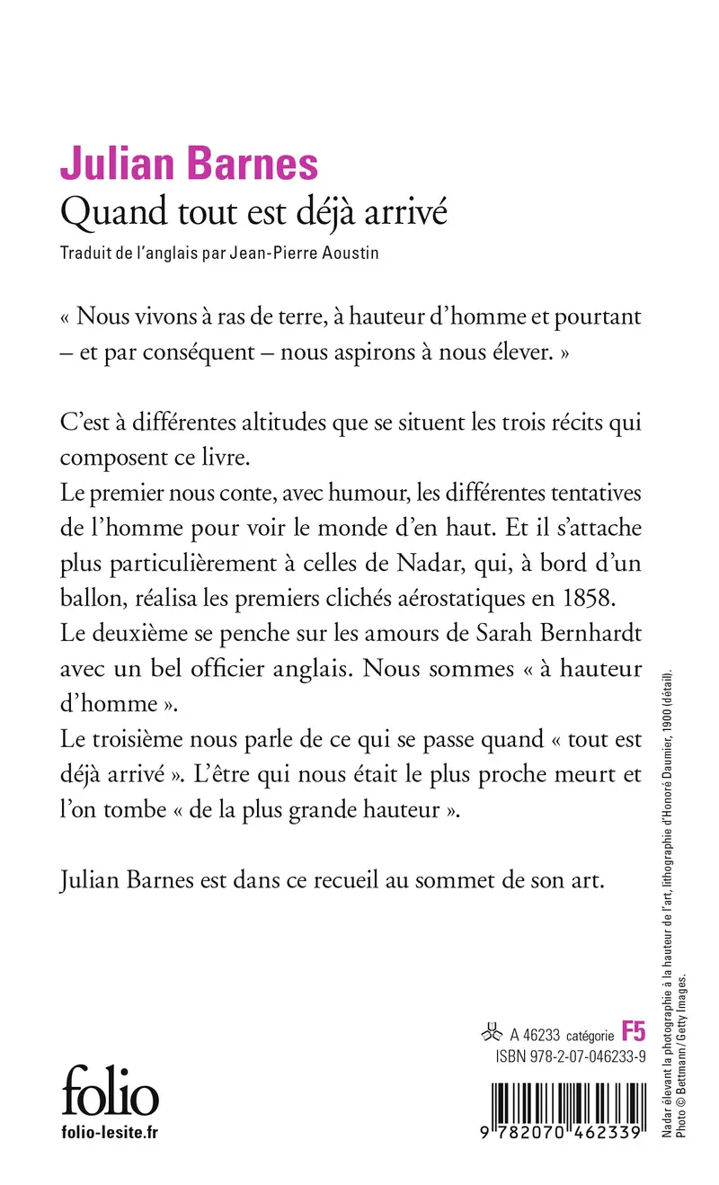 Quand tout est déjà arrivé - Julian Barnes