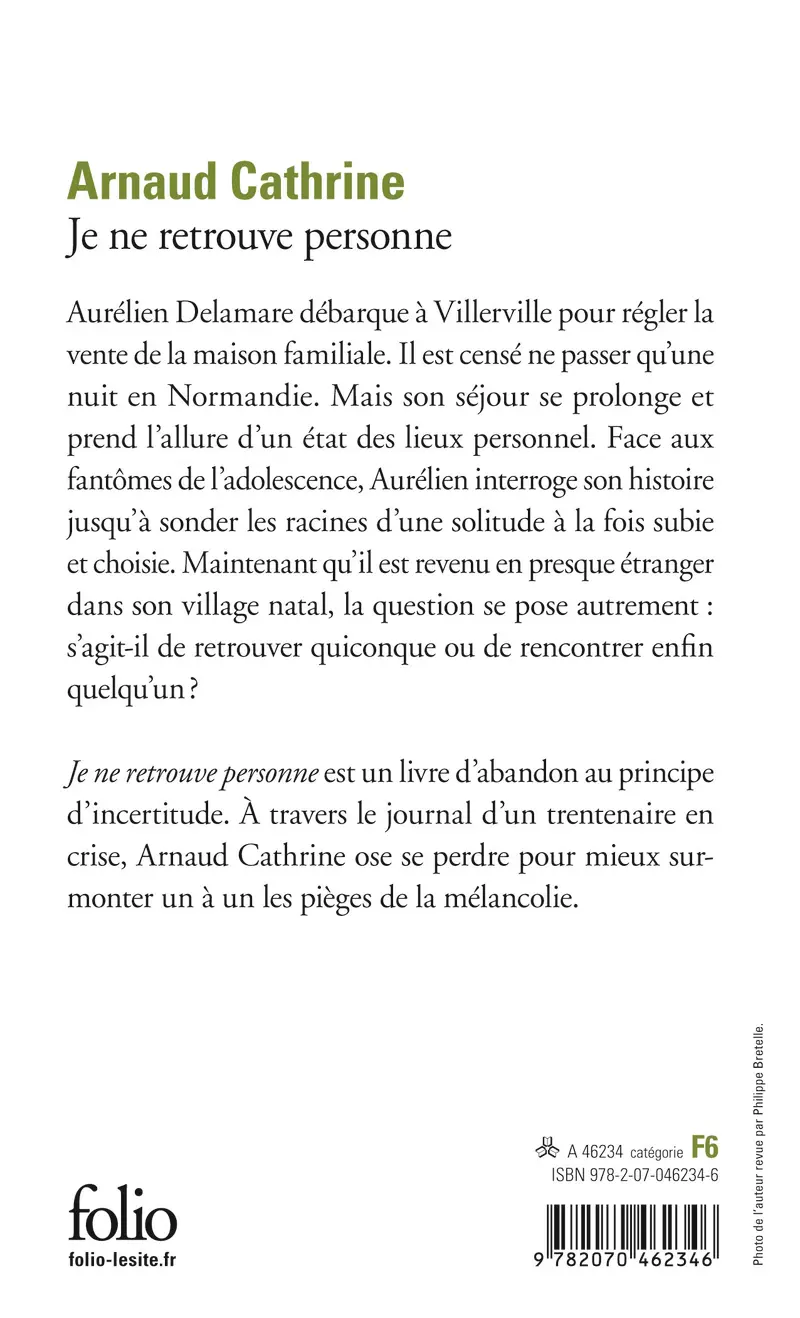 Je ne retrouve personne - Arnaud Cathrine