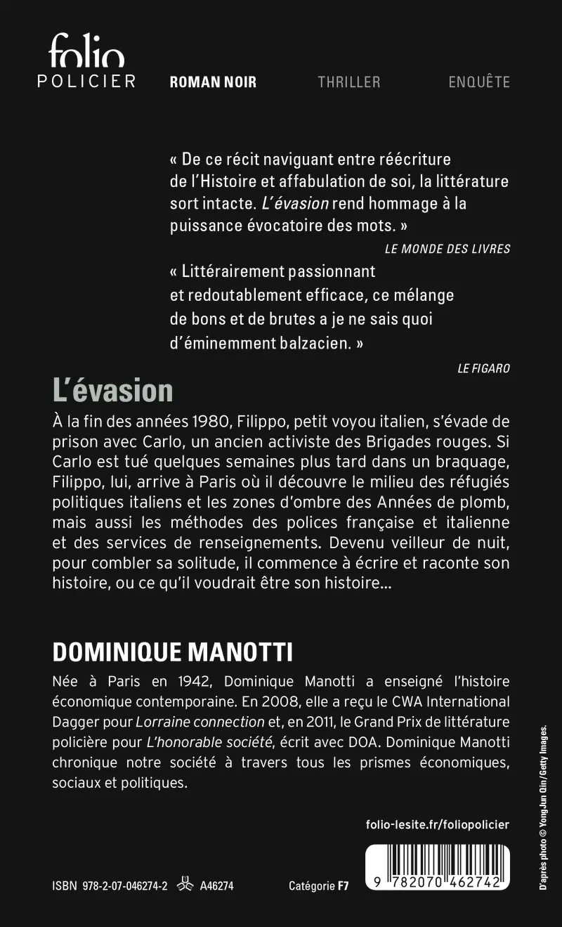 L'évasion - Dominique Manotti