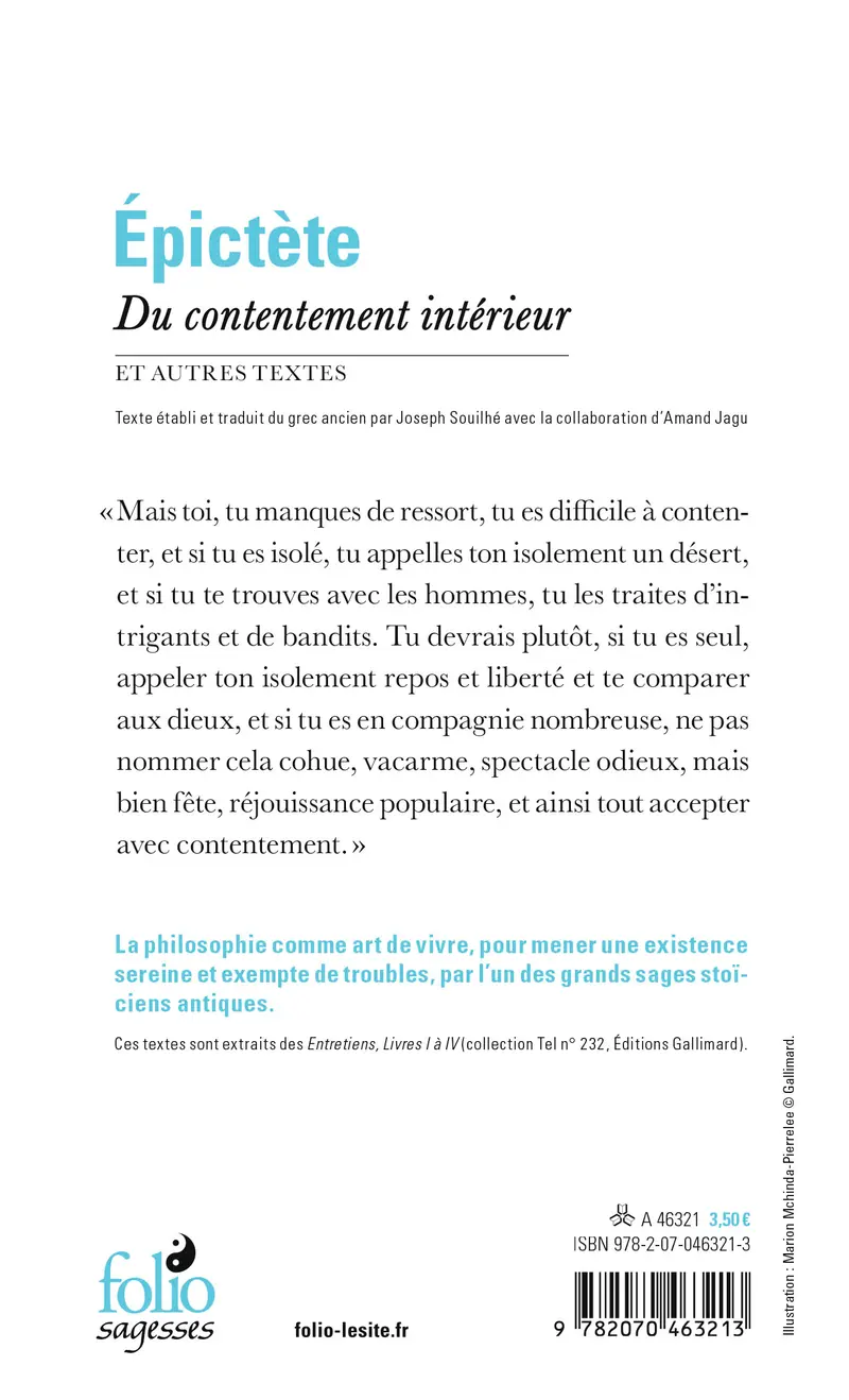 Du contentement intérieur et autres textes - Épictète