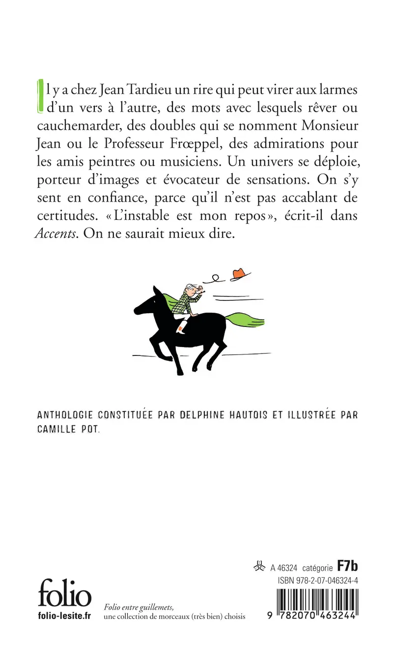 «Si je partais sans me retourner, je me perdrais bientôt de vue» - Jean Tardieu - Camille Pot