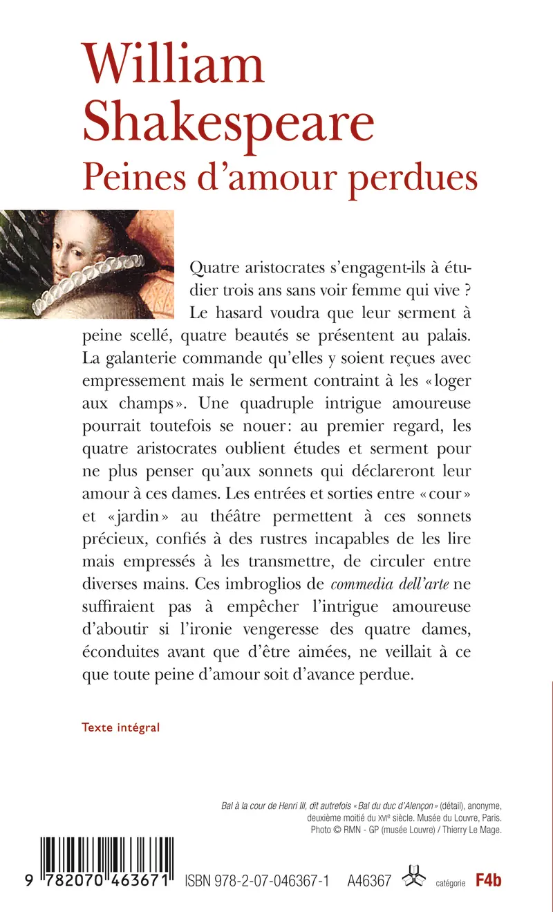 Peines d'amour perdues - William Shakespeare