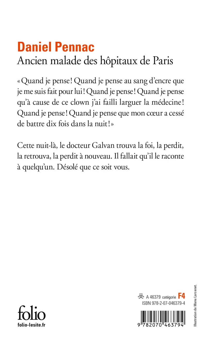 Ancien malade des hôpitaux de Paris - Daniel Pennac