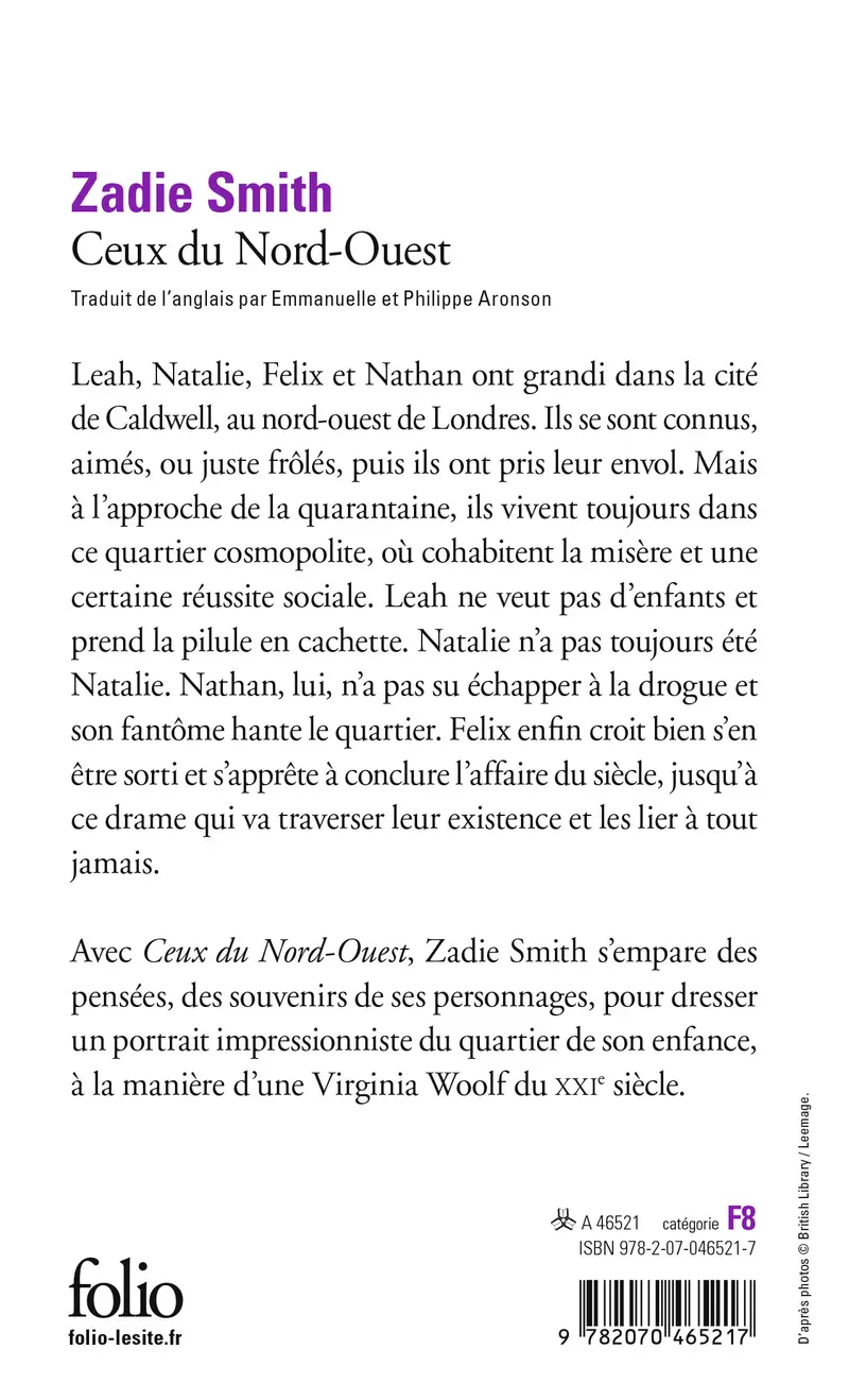 Ceux du Nord-Ouest - Zadie Smith