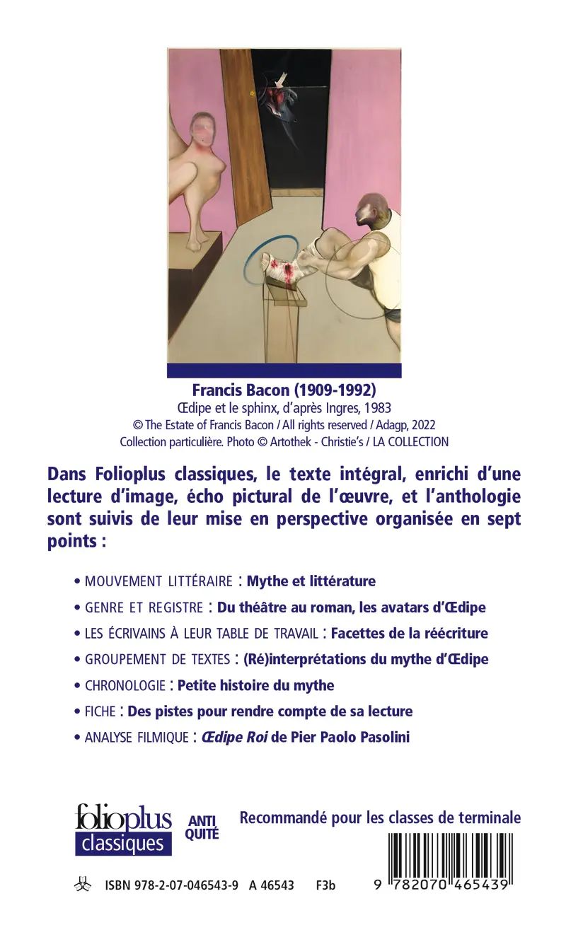 Œdipe Roi suivi de Le mythe d'Œdipe (Anthologie) - Sophocle