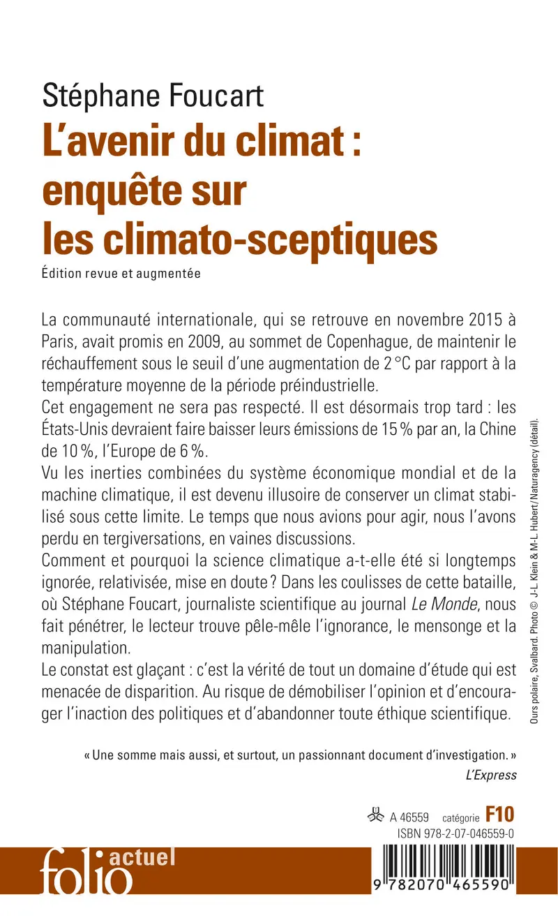 L'avenir du climat : enquête sur les climato-sceptiques - Stéphane Foucart