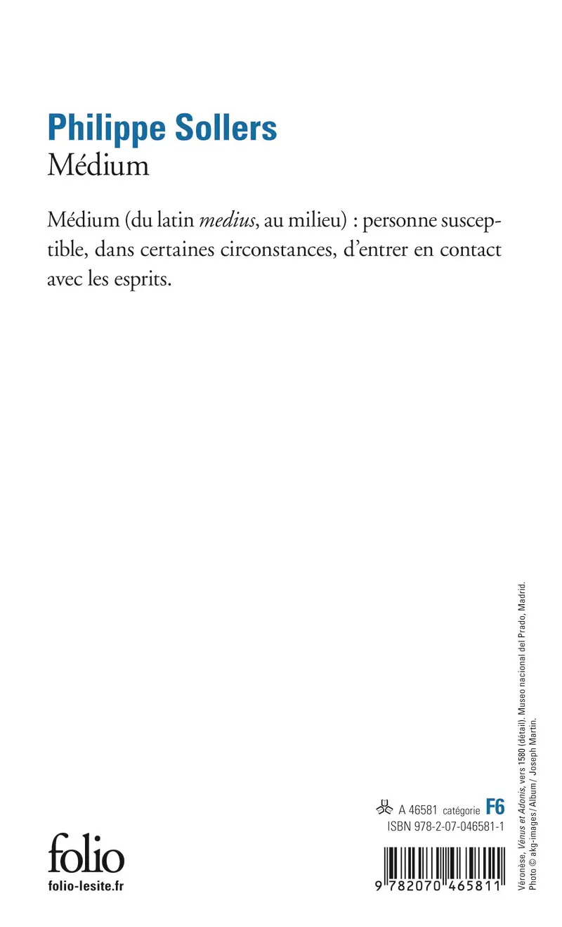 Médium - Philippe Sollers