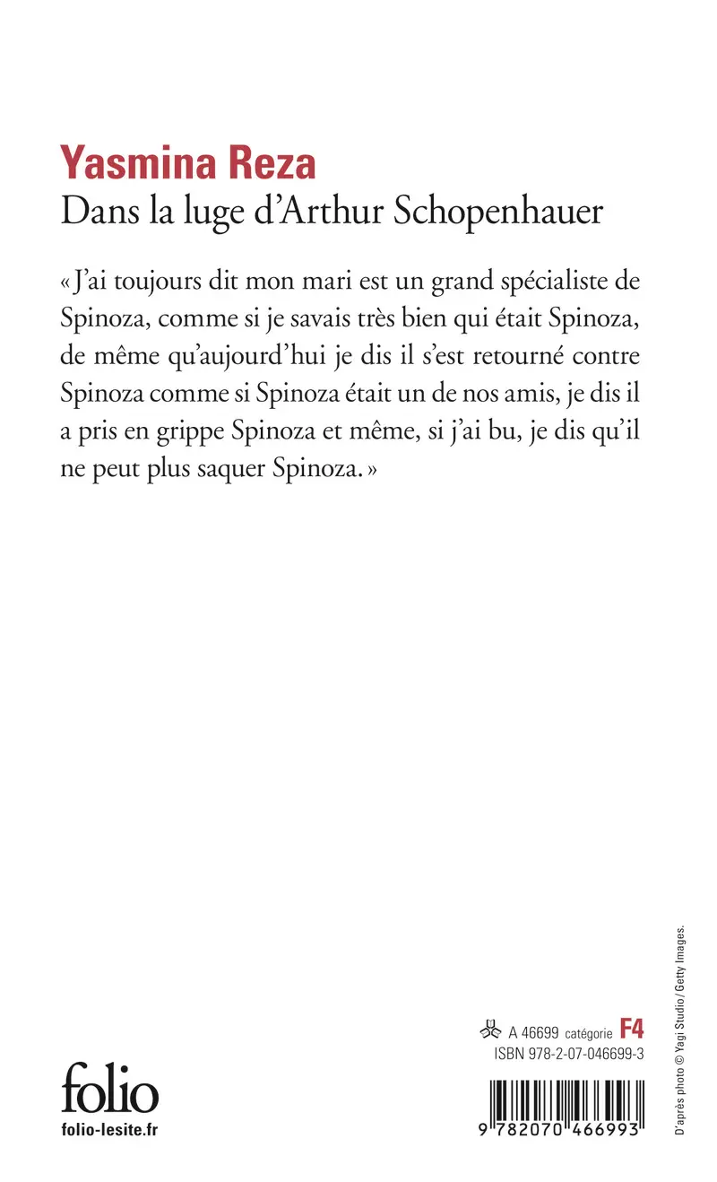 Dans la luge d'Arthur Schopenhauer - Yasmina Reza