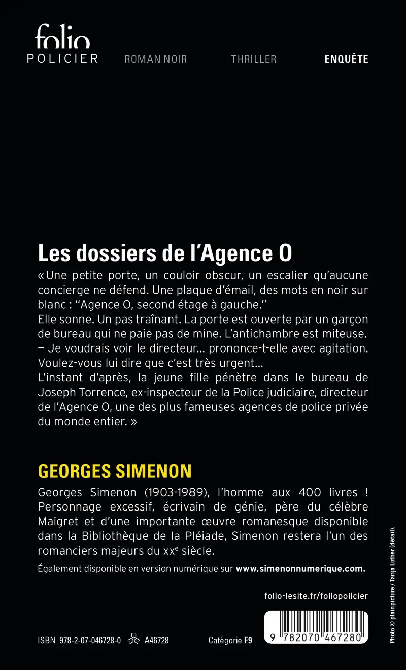 Les dossiers de l'Agence O - Georges Simenon