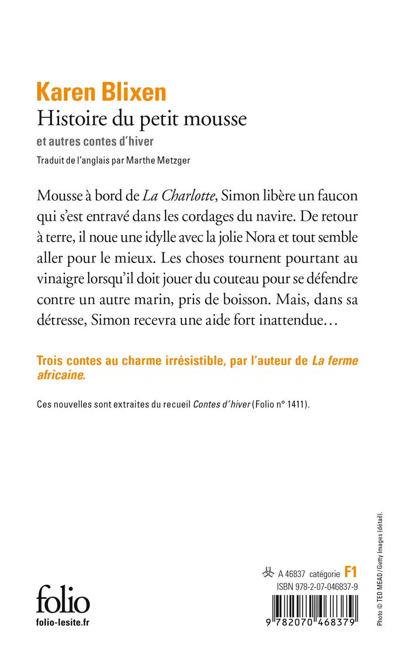 Histoire du petit mousse et autres contes d'hiver - Karen Blixen
